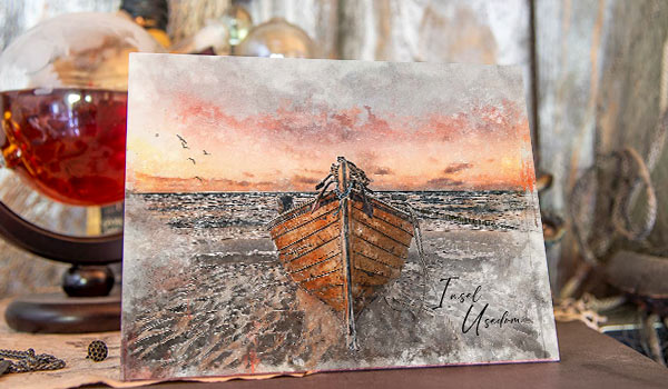 Maritime Aquarellmotive auf Acrylglas