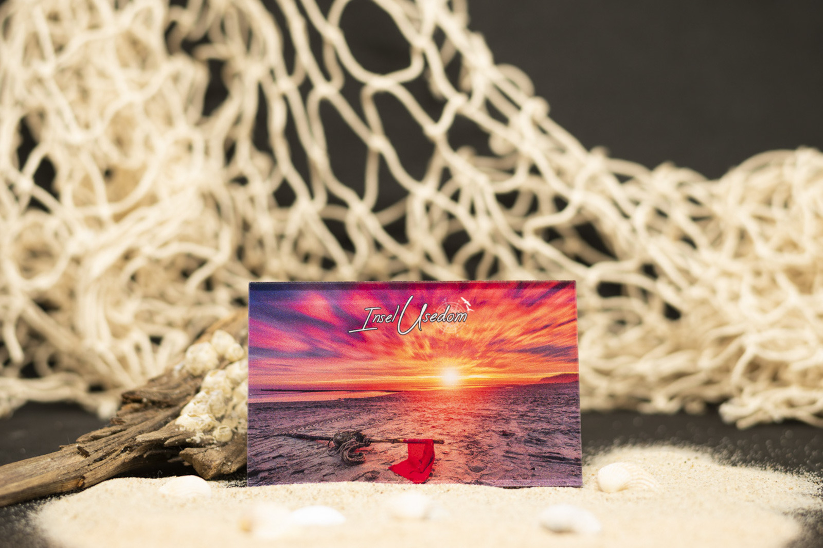 Fotomagnet Steurer im Sonnenaufgang am Fischerstrand Stubbenfelde