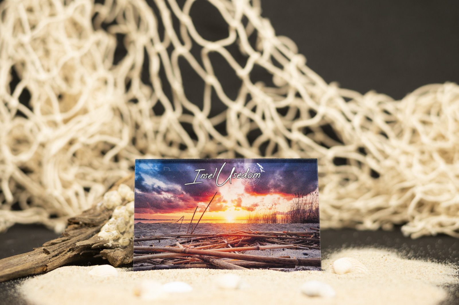 Fotomagnet Sonnenuntergang am Achterwasser