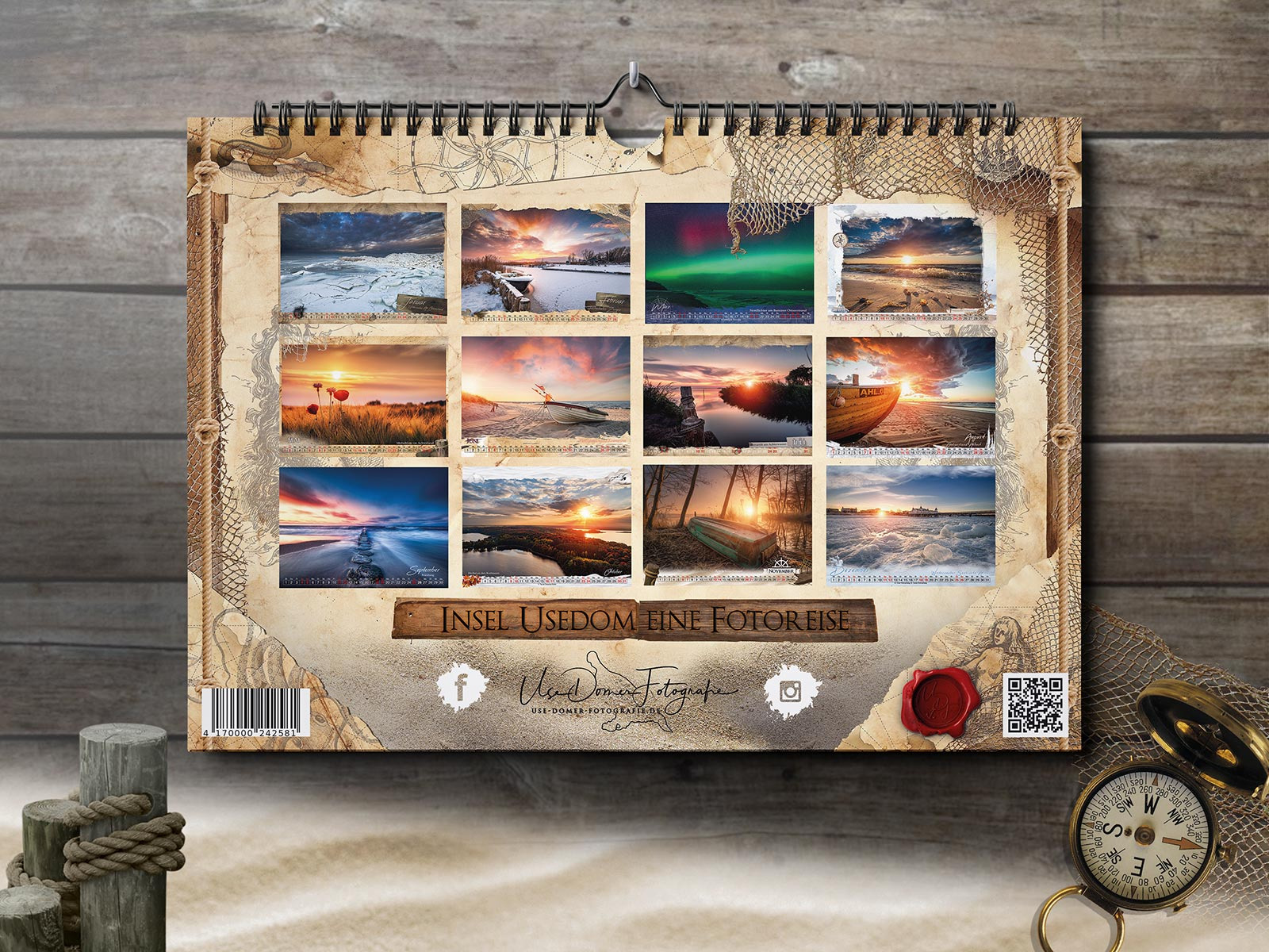 Usedom Kalender 2027 "Insel Usedom" von der Ostseeküste bis zum verträumten Achterland. DIN A3 – Bild 7